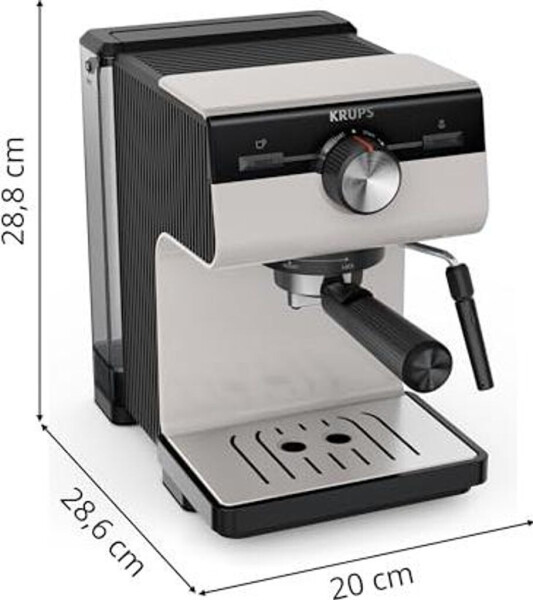 Krups Authentic Espresso-Siebträgermaschine XP381B10 Grey Creme, Bild 10