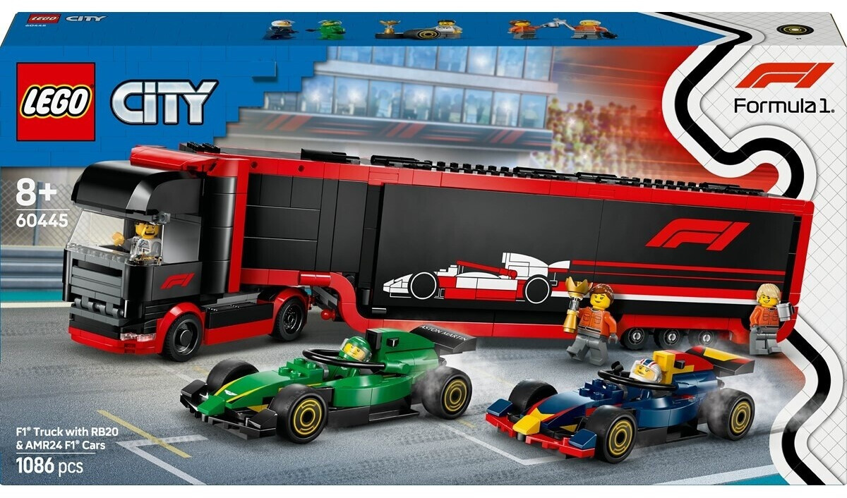 LEGO City - Camion de F1 avec voitures de F1 RB20 et AMR24 (60445)