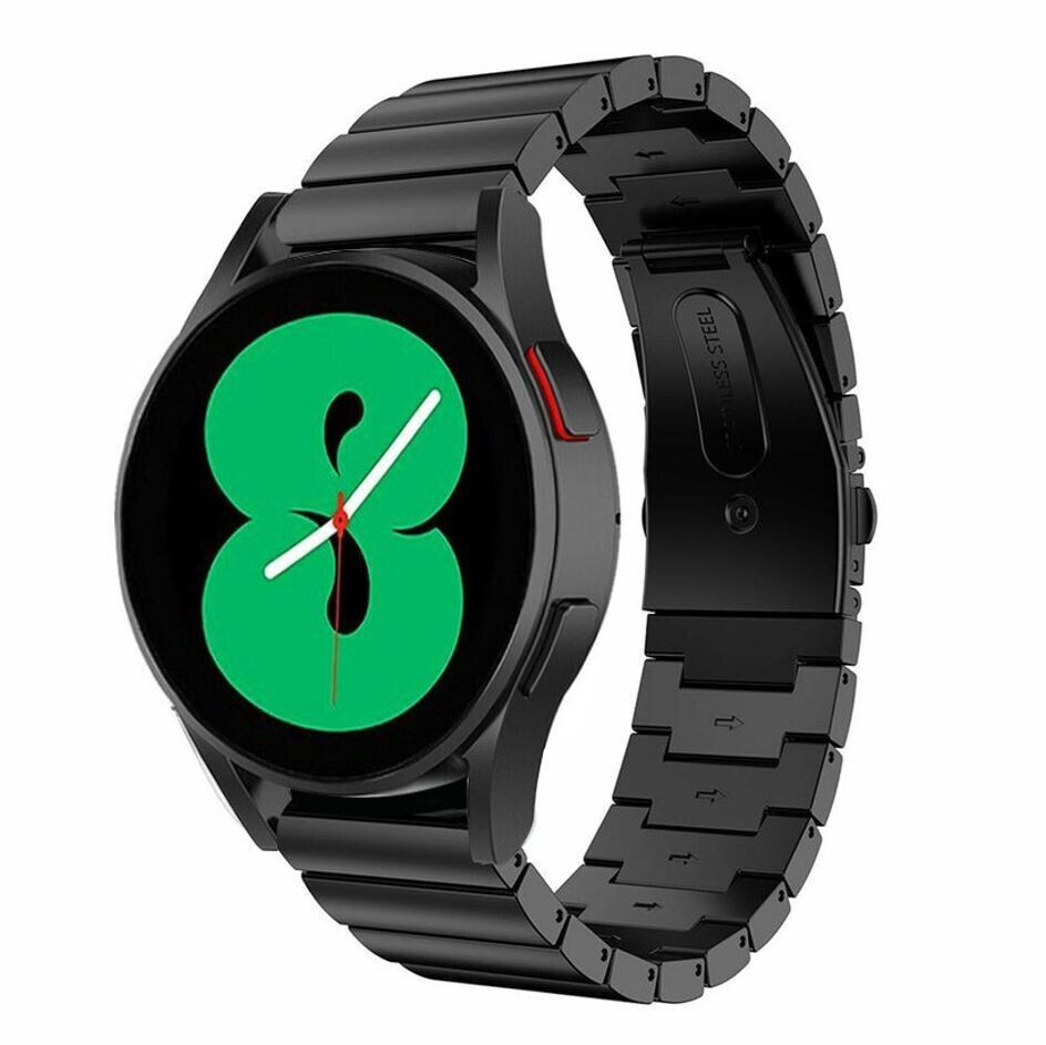 Strap it Luxus Metall Edelstahl Samsung Galaxy Watch 7 40 44 mm Watch 6 Classic Watch 5 Pro Watch 4 Classic Watch FE Schwarz ab 36 99 Preisvergleich bei idealo