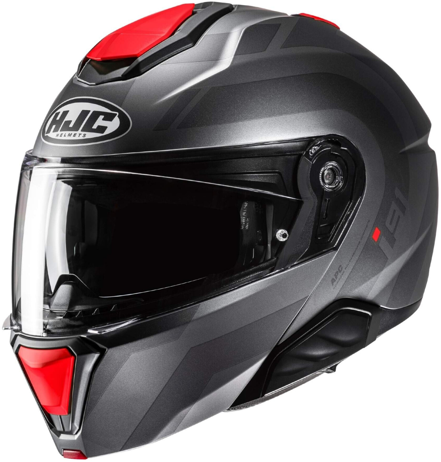 HJC I91 Arven MC1SF mat gris/rouge