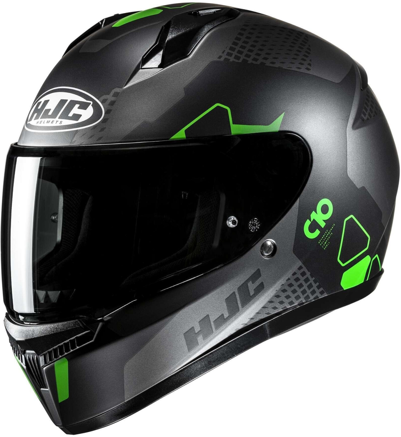 HJC C10 Aspa MC4SF mat noir/gris/vert