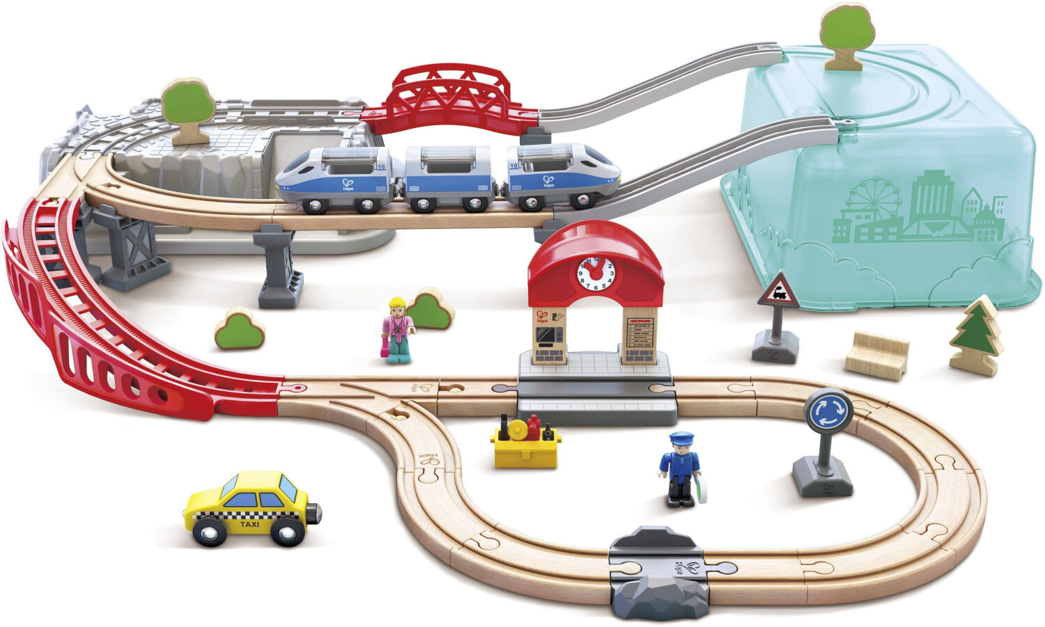 HaPe City Train Bucket Set