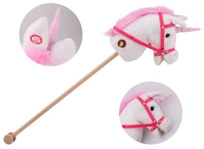 Johntoy Unicorn Hobby Horse with Sound