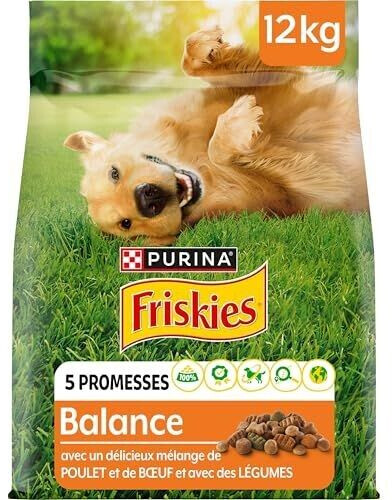 Friskies Balance croquettes pour chien poulet/boeuf (12 kg)