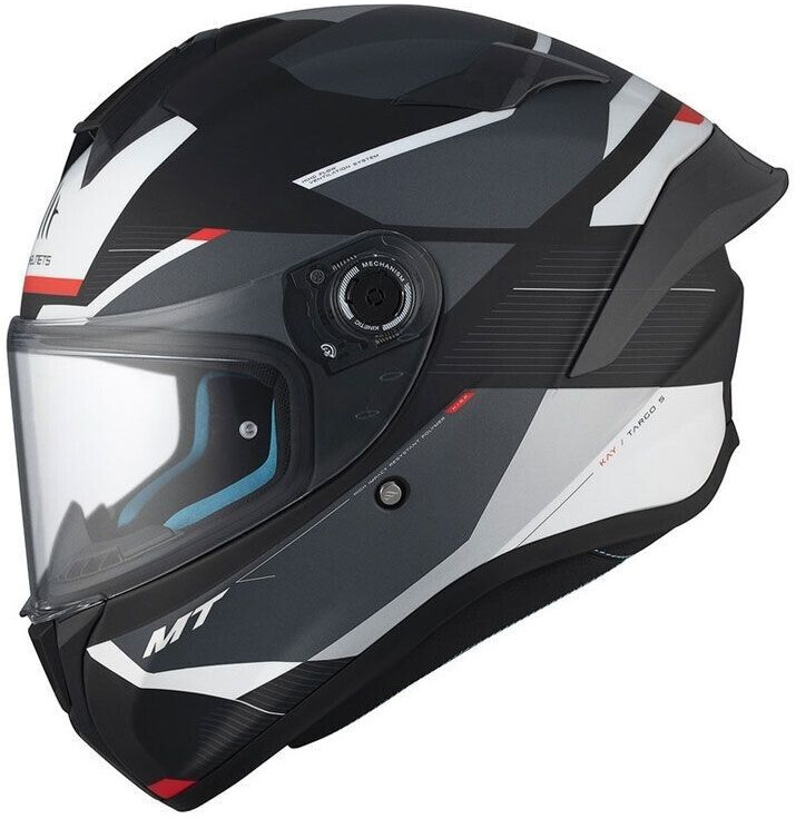 MT Helmets Targo S Kay B2 Matt Black/White/Red