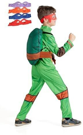Ciao s.r.l. Ninja Turtle costume with padded shell and interchangeable masks