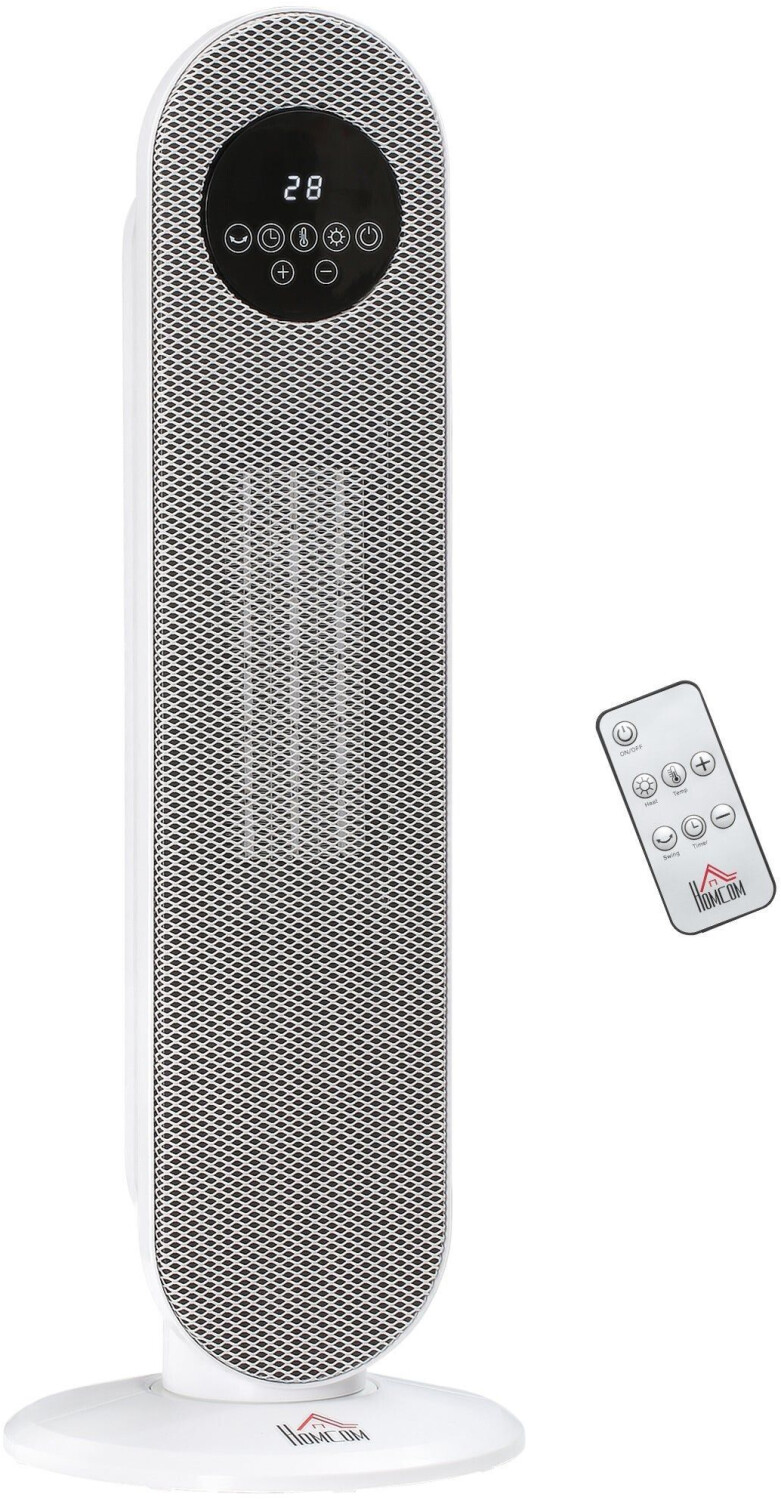 HomCom Chauffage Soufflant Oscillant 2000 W Télécommande