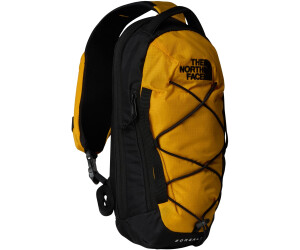 Black and gold north face backpack deals