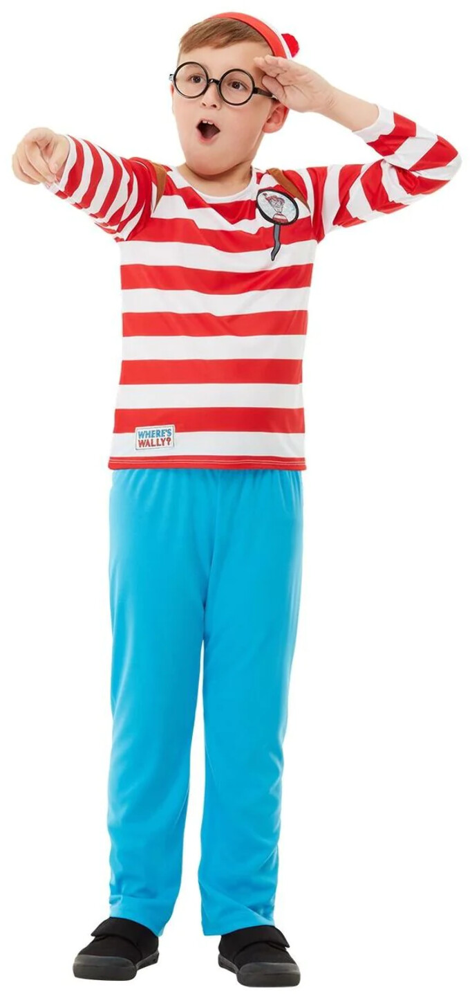 Smiffy's Where's Wally Deluxe Costume red striped