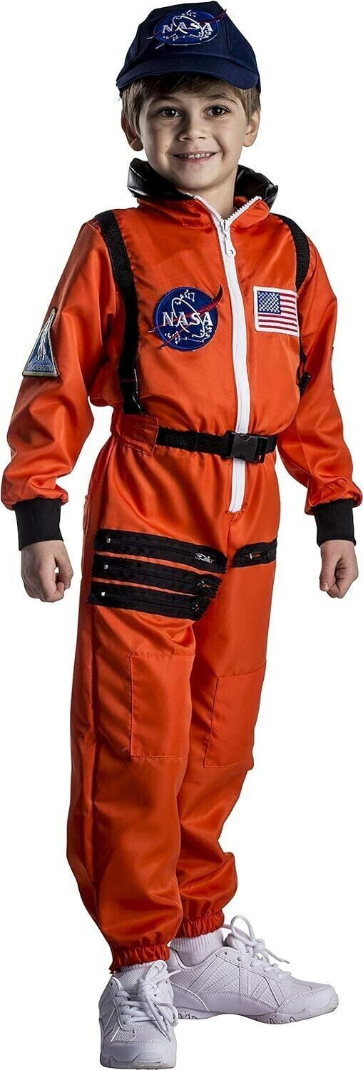 Dress Up America Astronaut Costume NASA Spacesuit orange NEW