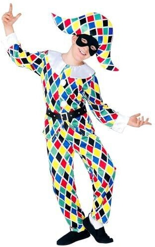 Widmann Kids Costume Harlequin Clown Jester Fool