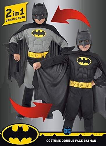 Ciao s.r.l. Batman Disguise Boys Cartoon black grey 11720 3-4