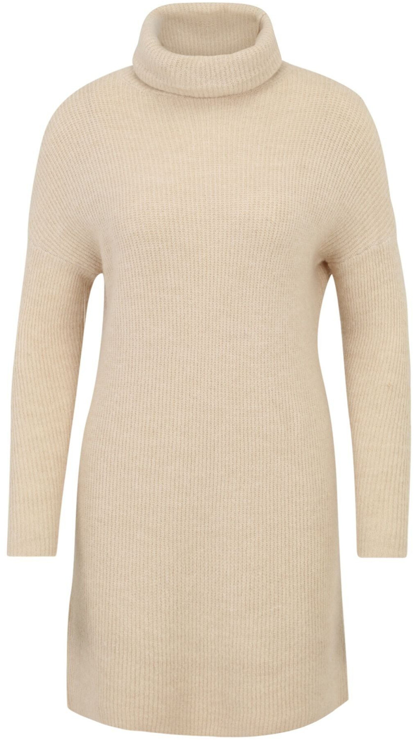 Vila VICILIA ROLLNECK L/S KNIT TUNIC/SU Camel - Gratis levering | ! - Textiel Korte jurken Dames € 27,99