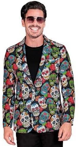 Widmann Jacket Dia de los Muertos black Skulls
