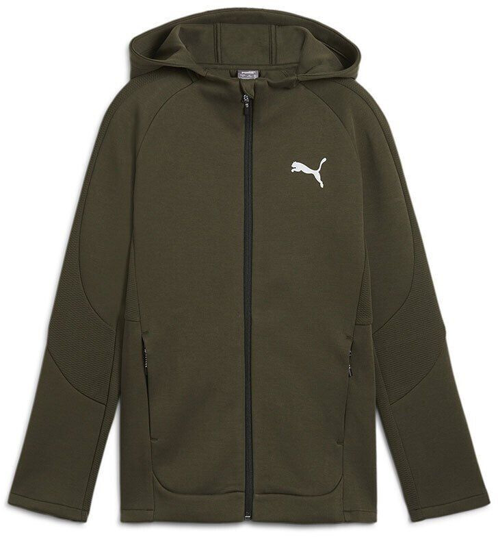 Puma Evostripe Full Kids Hooded Jacket khaki