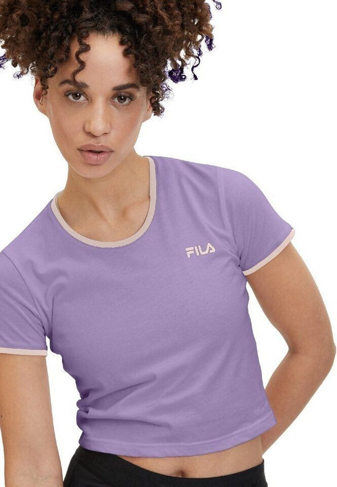 T shirt fila crop top best sale