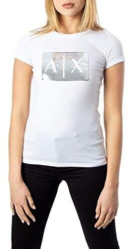 Armani Exchange Basic T-Shirt with logo on bust white