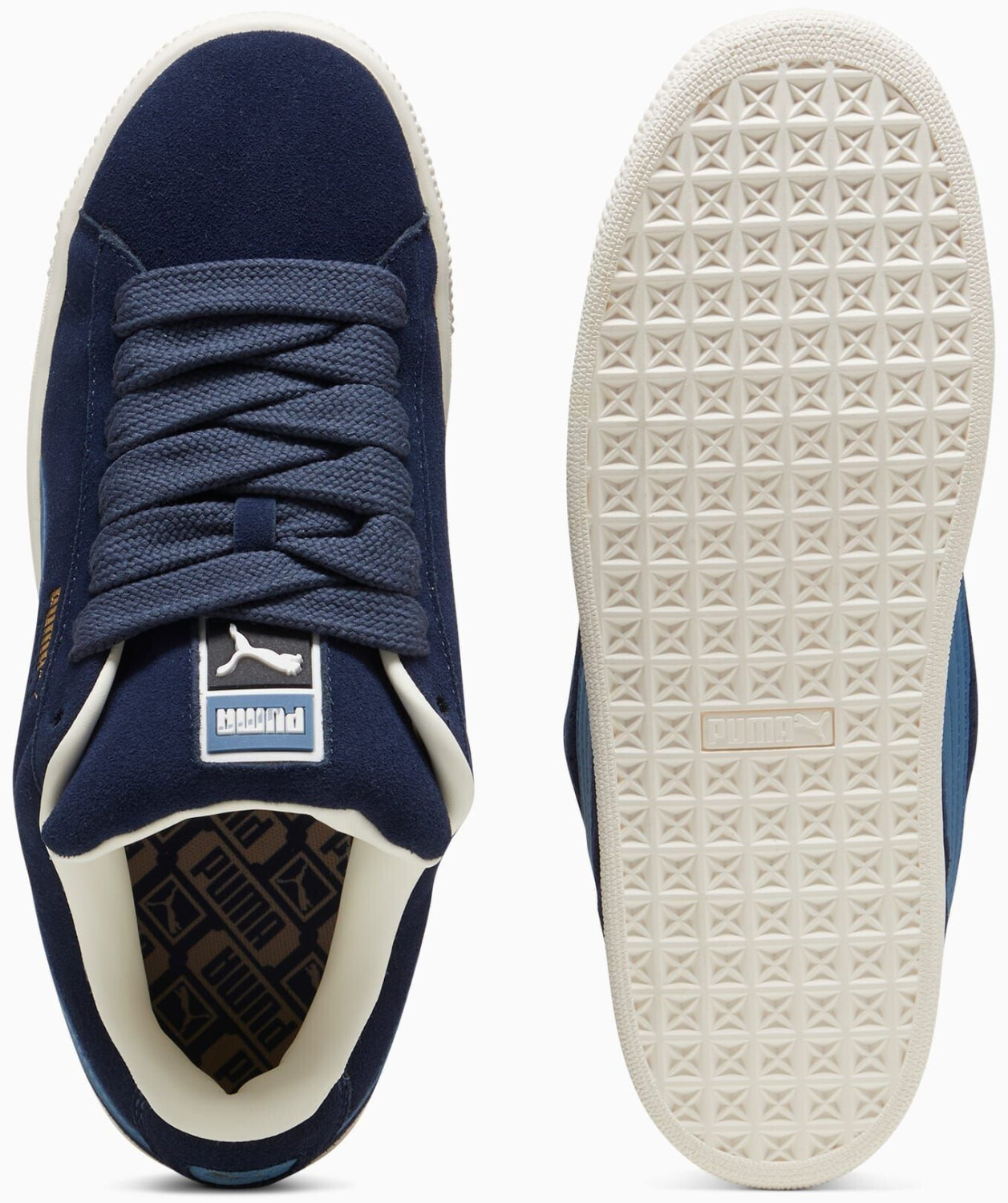All navy blue suede pumas store