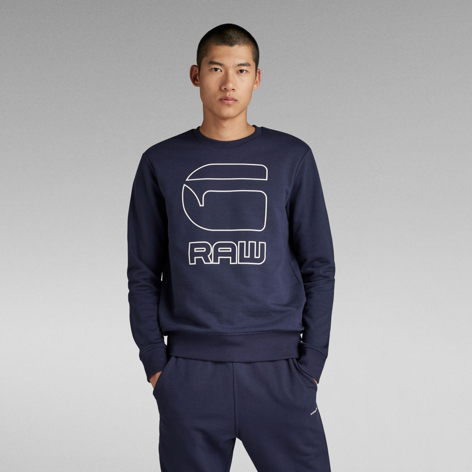 G-Star Graphic Graw Sweatshirt dark blue D20021-A613-6067
