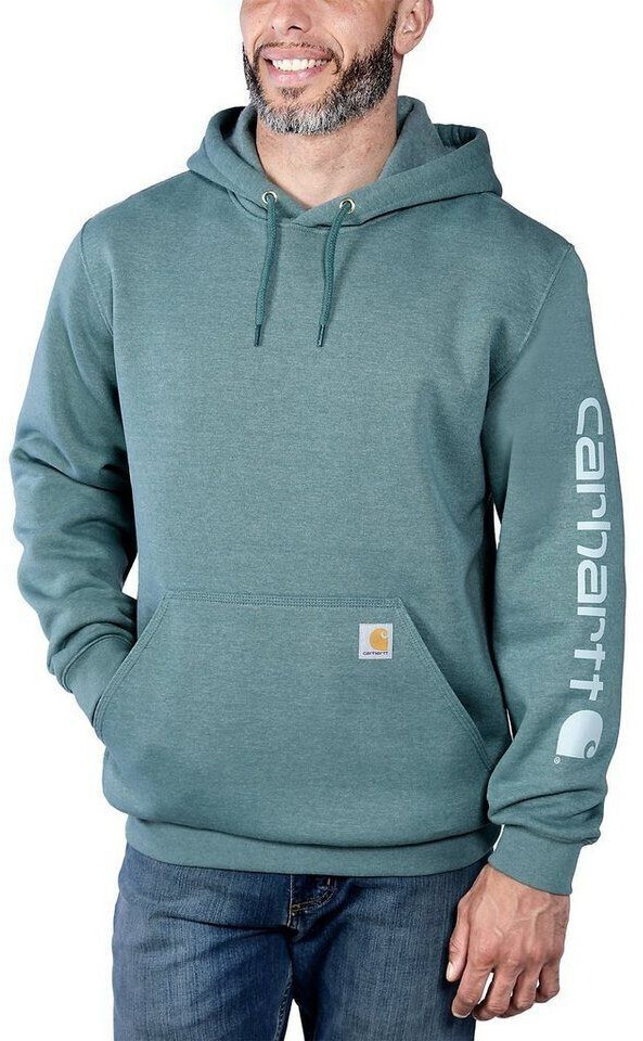 Carhartt Sleeve Logo Hooded Sweatshirt Sea Pine