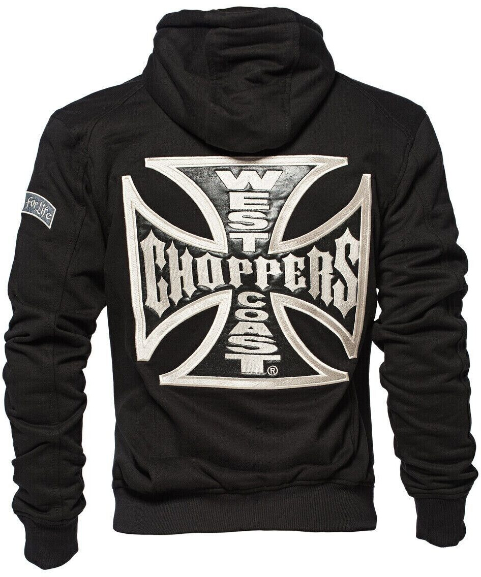 West Coast Choppers Zip Hoody Cross Panel black