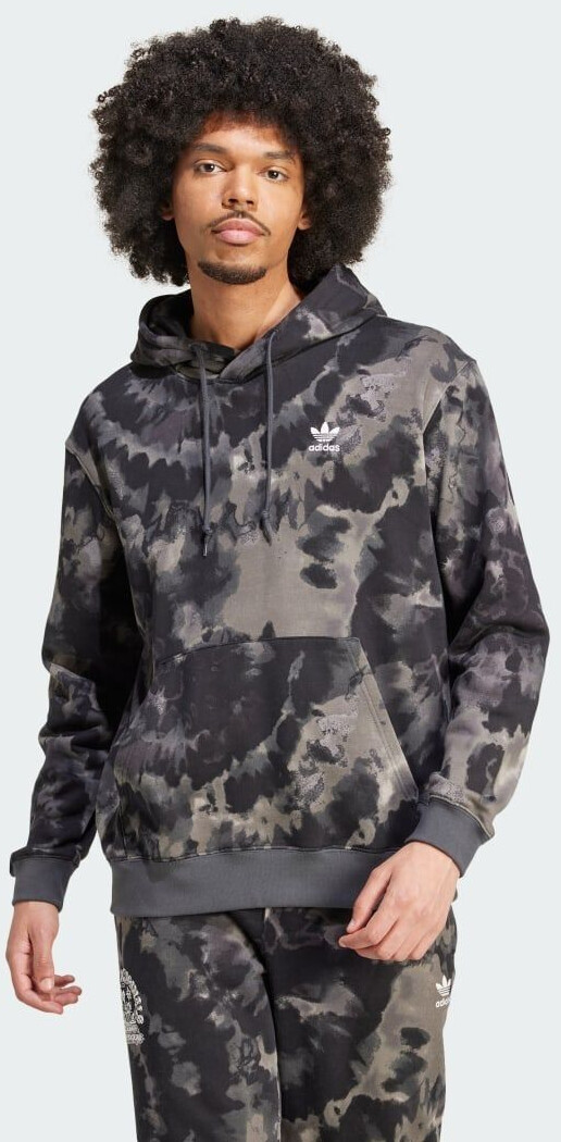 Adidas Tie-Dyed Allover Print Hoodie black