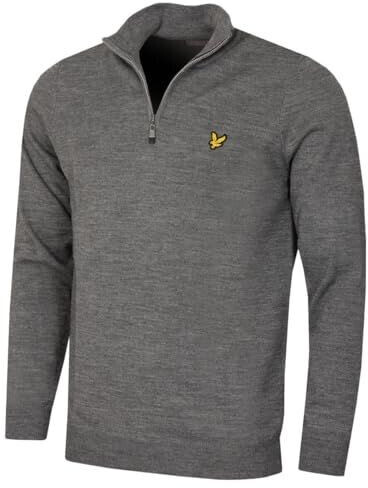 Lyle & Scott Zip Pullover mid grey marl