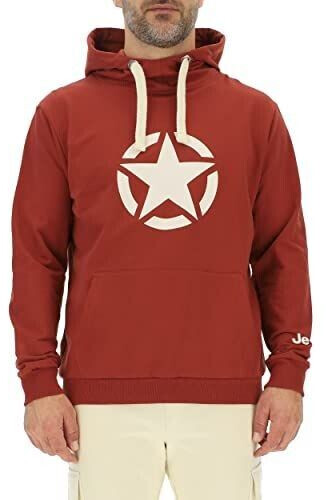 Jeep Hoodie Star Large Print J23S red ochre almond