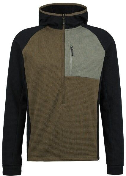 Stoic MerinoGrid285 NorrdalSt Zip Hoodie brown black