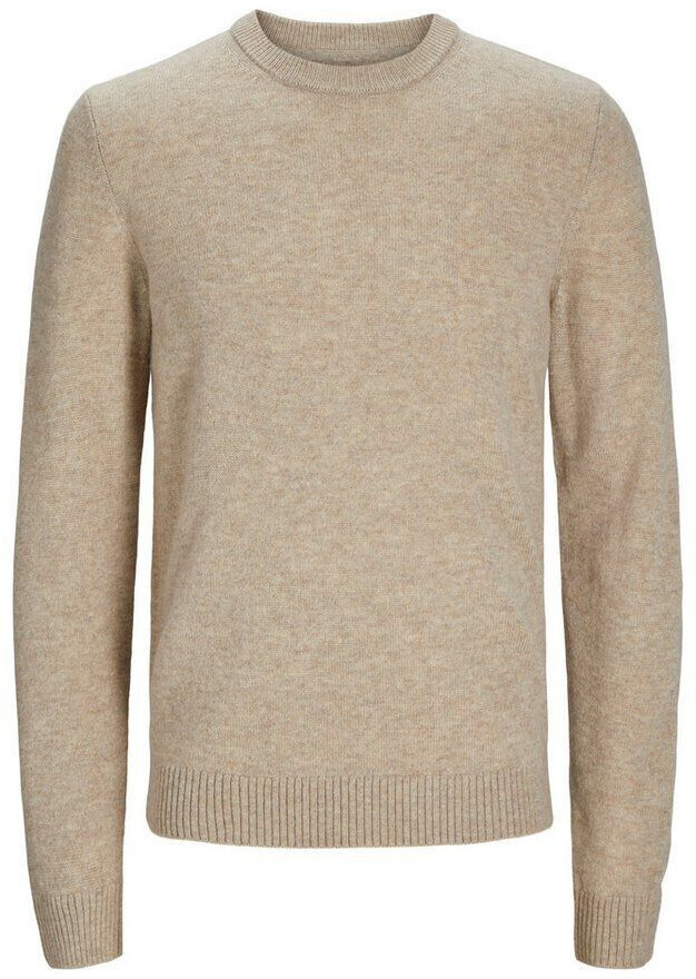 Jack & Jones JPRCCLAMBSWOOL Knit Crew Neck SN Sweater oatmeal melange