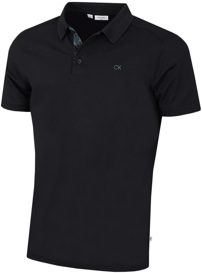 Calvin Klein Campus Camo Golf Polo Shirt black camo