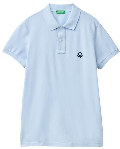 Benetton Polo Shirt 3089J3178 light blue dark blue