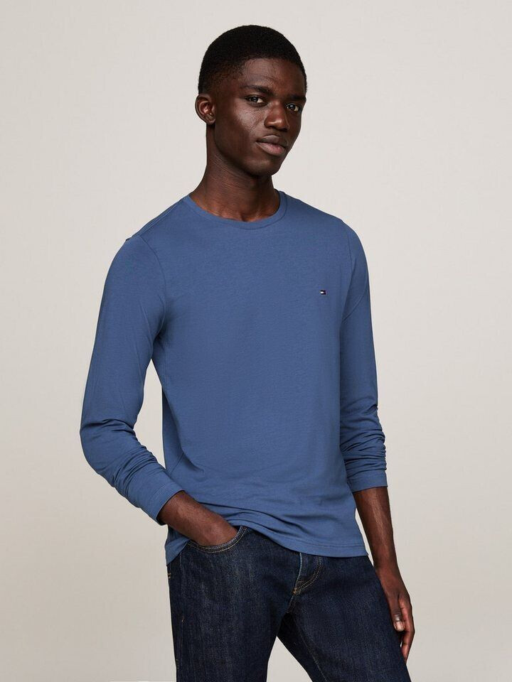 Tommy Hilfiger Stretch Slim Fit Long Sleeve Tee (MW0MW10804) aegean sea