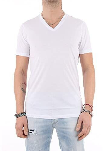 Armani Exchange Pima Cotton V-neck T-Shirt white