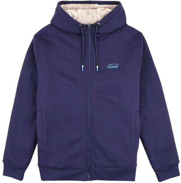 Oxbow Sweat Double Sherpa Full Zip Hoodie navy