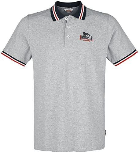 Lonsdale OCCUMSTER Polo Shirt marl grey navy red