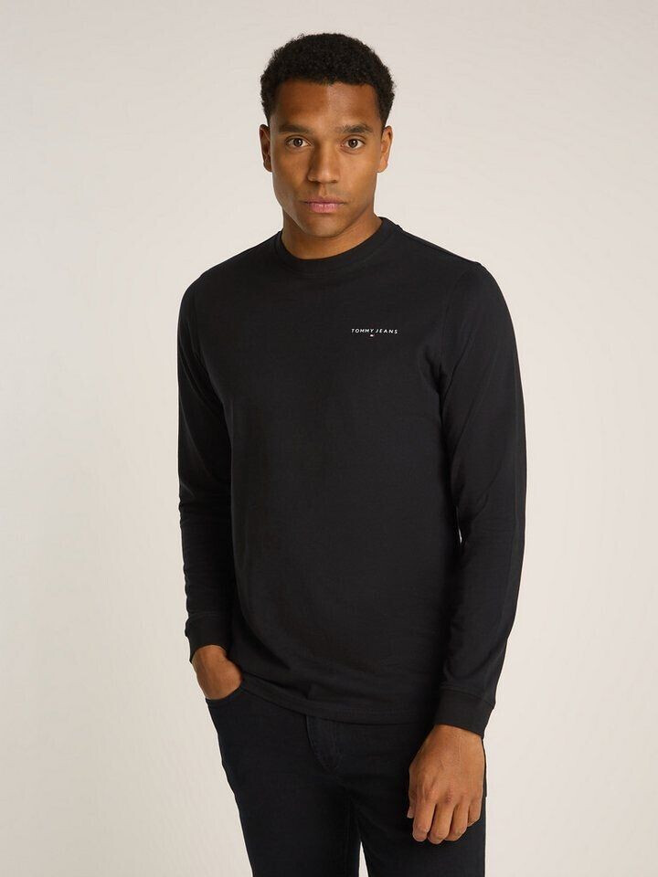 Tommy Hilfiger TJM SLIM LINEAR CHST L S TEE EXT black