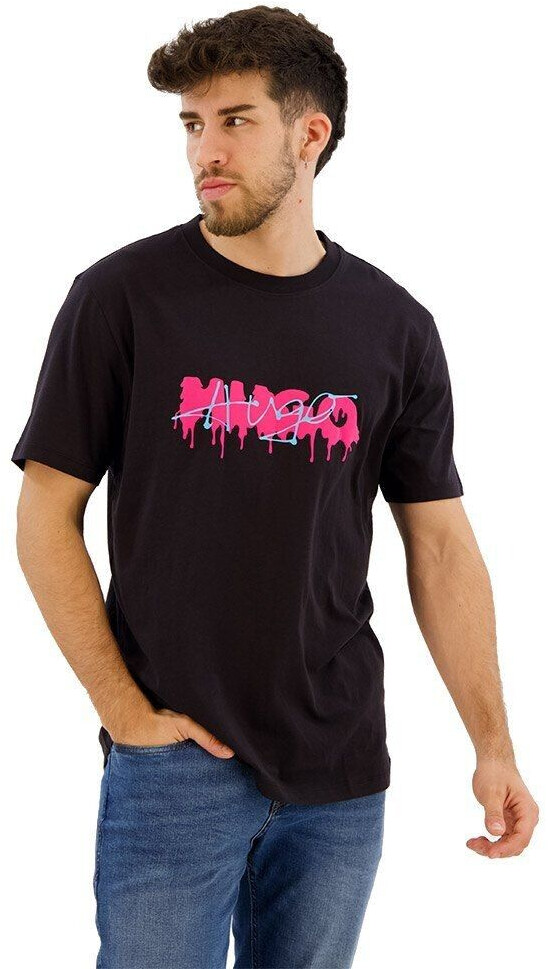 HUGO Graphic Logo T-Shirt black pink