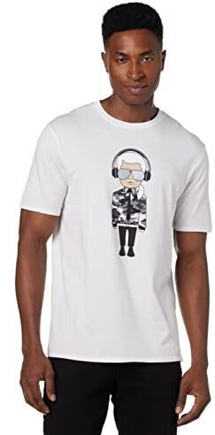 Karl Lagerfeld Reflective Karl With Headphones T-Shirt white