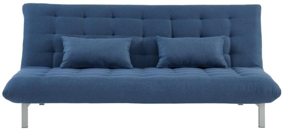Vente-unique Sofa bed folding sofa 3-seater - fabric - blue - HORNET