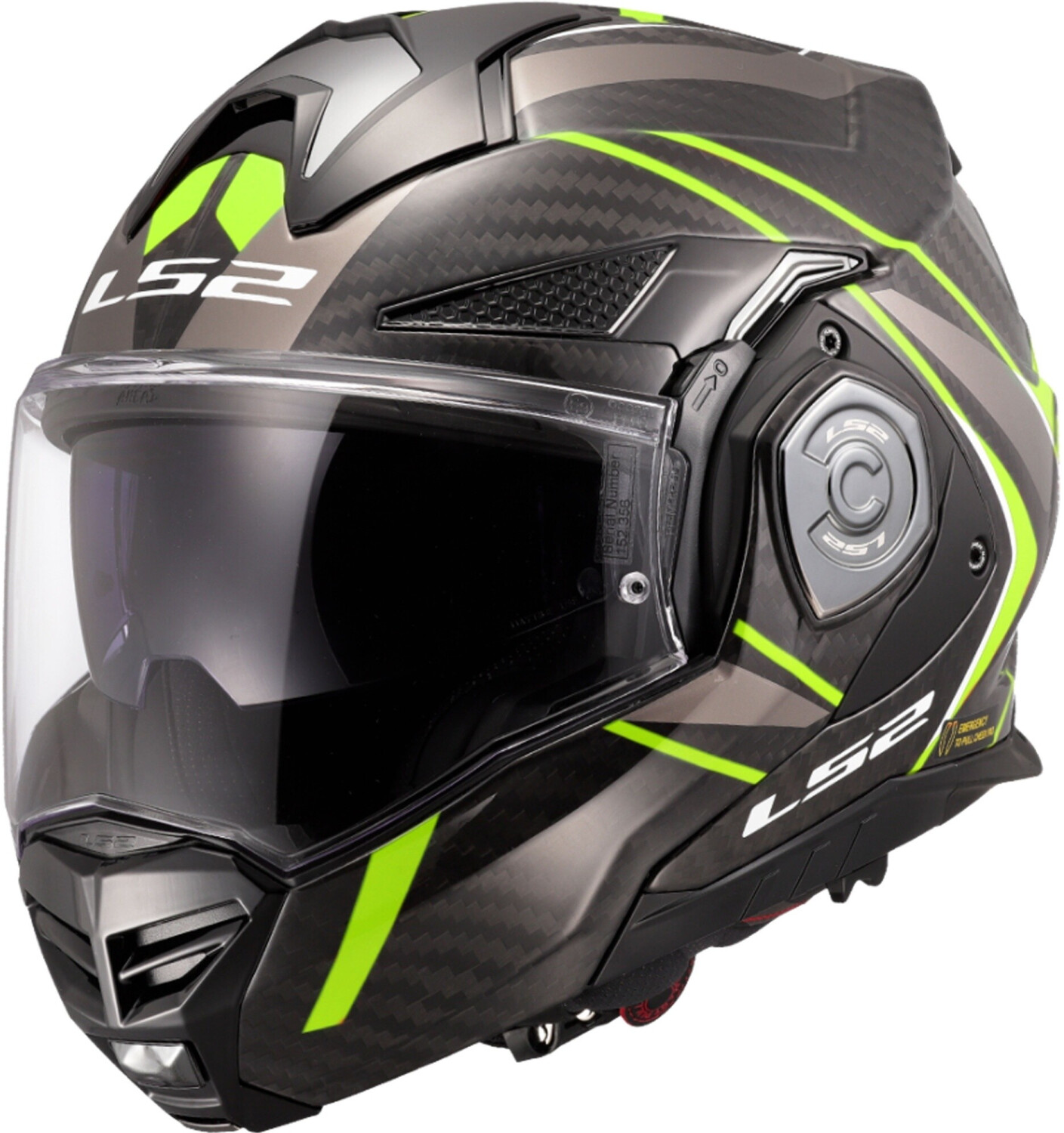LS2 Advant Carbon Future Ii Gloss H-V Yellow