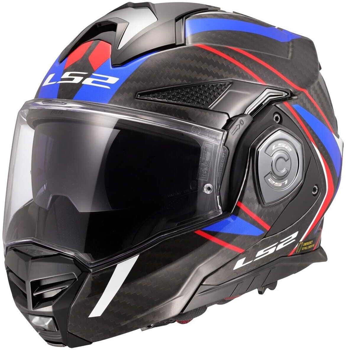 LS2 Advant Carbon Future Ii Gloss white blue