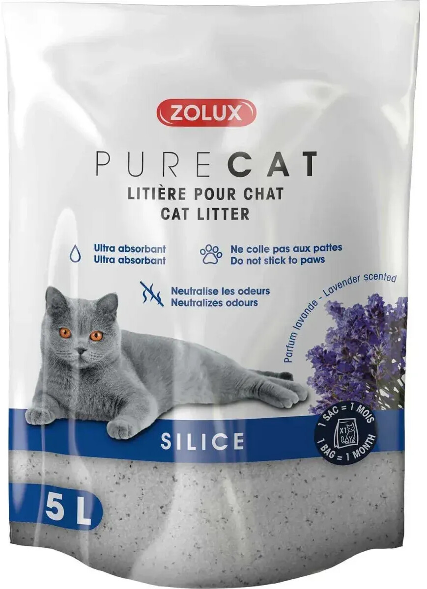 Zolux Purecat Litiere silice parfumee 5 L au meilleur prix sur idealo