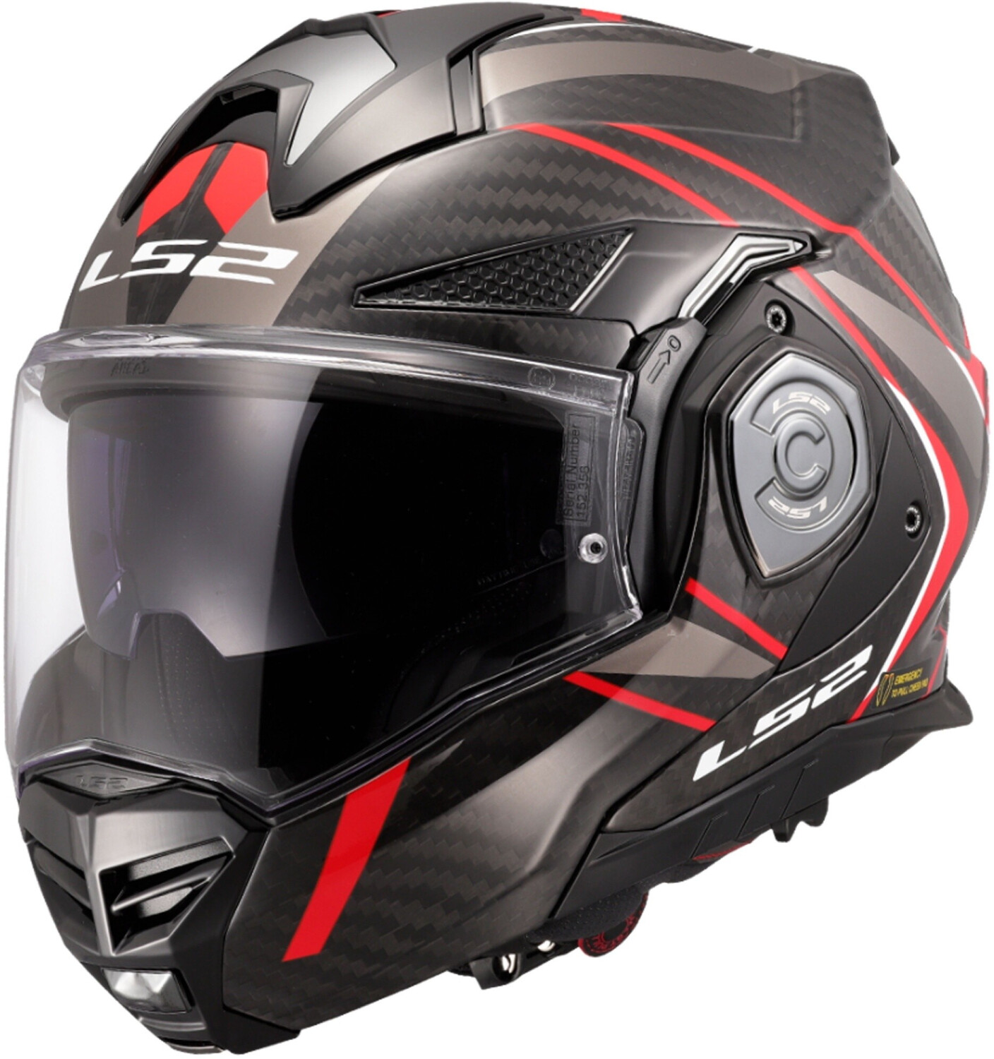 LS2 Advant Carbon Future Ii Gloss Red
