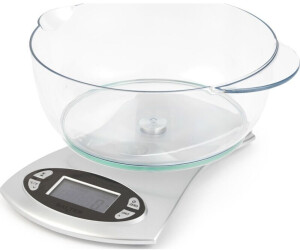 Salter 1069 SVDR Electronic Kitchen Scale with 1.8 Litre Detachable Dishwasher Safe Bowl Easy to Read LCD Screen with Clock Timer and Room Temp