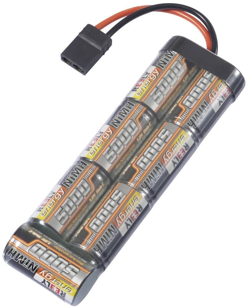 Reely Pack de batterie NiMh 8,4 V 5000 mAh 7 cellules Sub-C stick Fiche Traxxas mâle (RE-7856811)