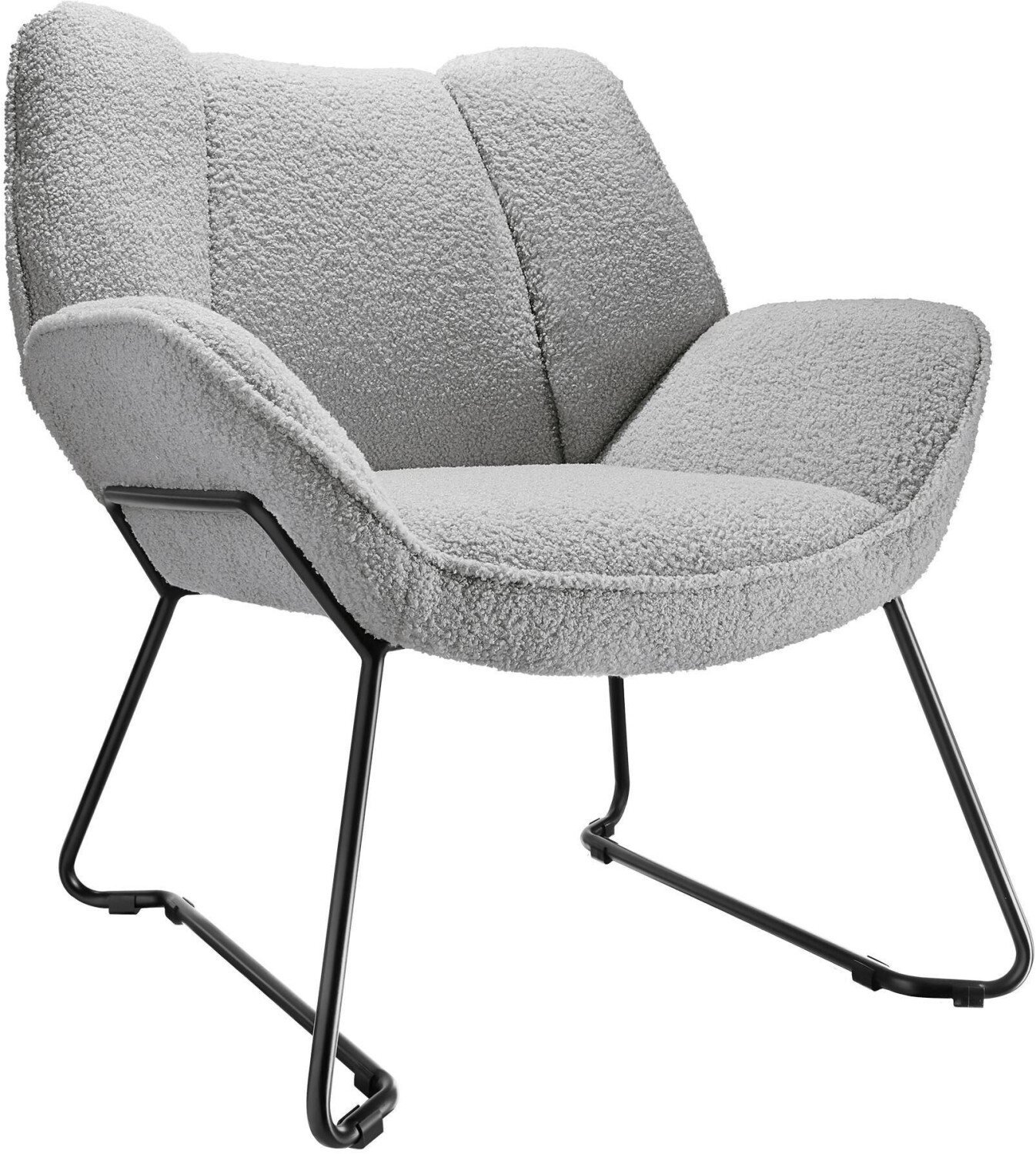 TecTake Kjeld Bouclé 73x72x81 cm light gray