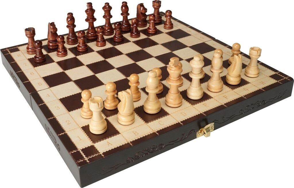 VEVOR Jeu d'échecs pliable en bois 29 cm