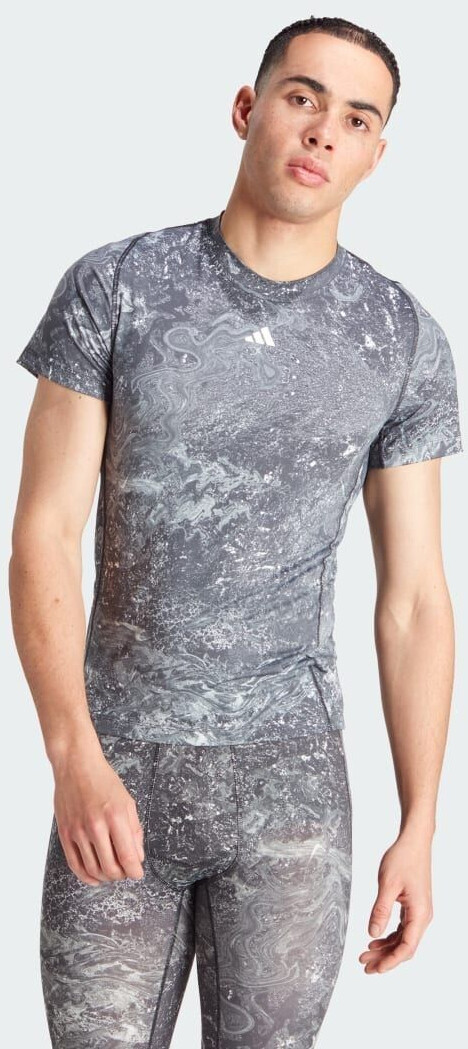 Adidas Techfit AOP Training T-Shirt grey black