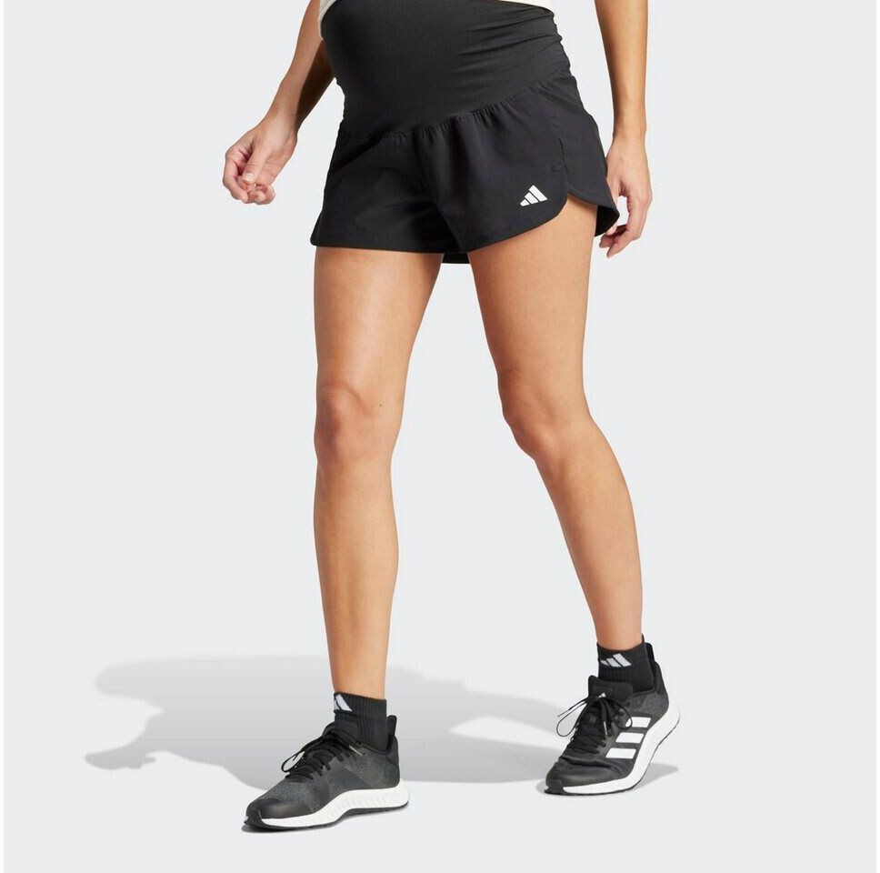 Adidas Pacer Woven Stretch Training Shorts black white